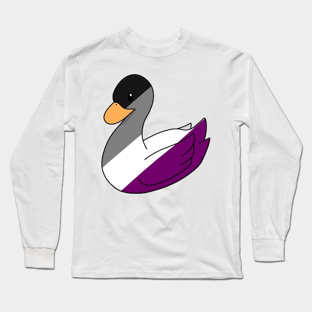 Asexual Duck Long Sleeve T-Shirt by ceolsonart